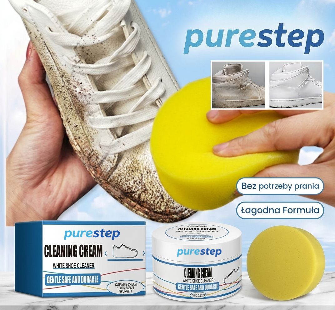 PureStep™ – Krem do Czyszczenia Białych Butów